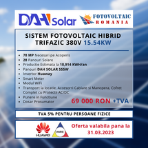 Sistem Fotovoltaic Hibrid Trifazic 380V 15.54KW